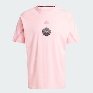 Men’s adidas Inter Miami CF Designed for Gameday Travel Tee | Pink | Size Medium